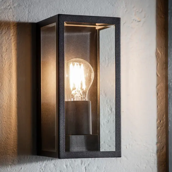 Oxford Black Wall Light IP44