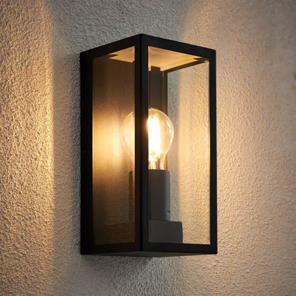 Oxford Black Wall Light IP44