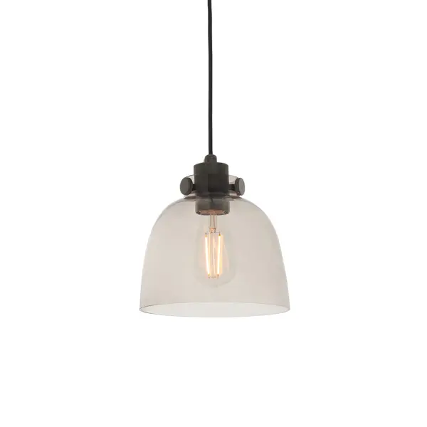 Smoked Grey Tinted Glass Pendant