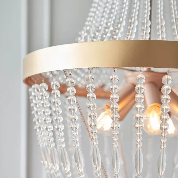Celine 5 Light Ceiling Pendant in Rose Gold Finish