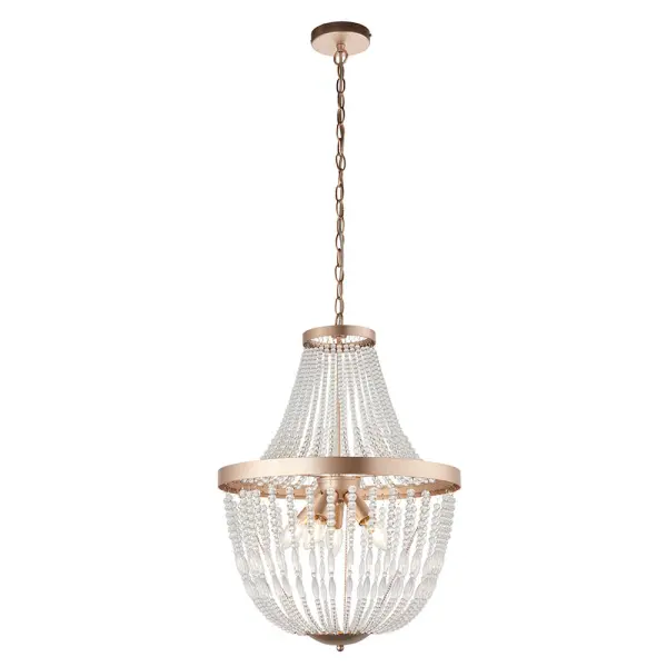 Celine 5 Light Ceiling Pendant in Rose Gold Finish