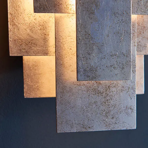 Silver Leaf Wall Light
