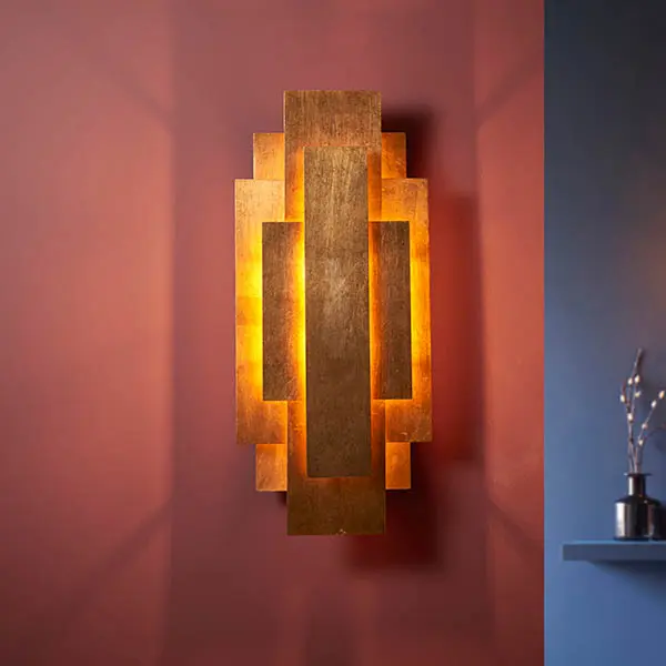 Gold Leaf Wall Light