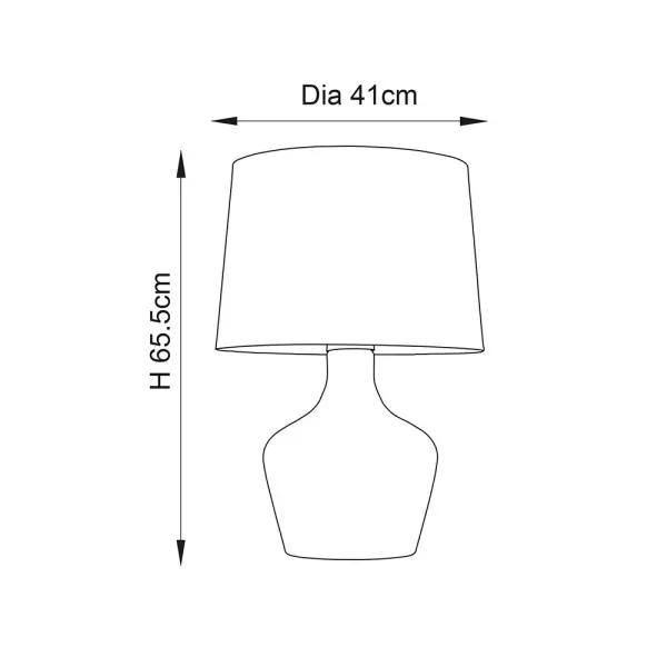 Meteora Vintge White Table Lamp C/W Shade