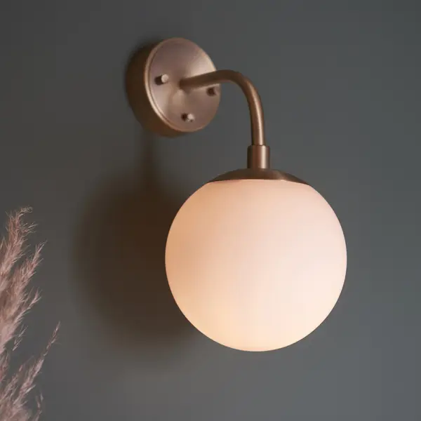 Opal Brass Wall Light