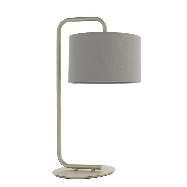 Jane Champagne Table Lamp C/W Grey Shade