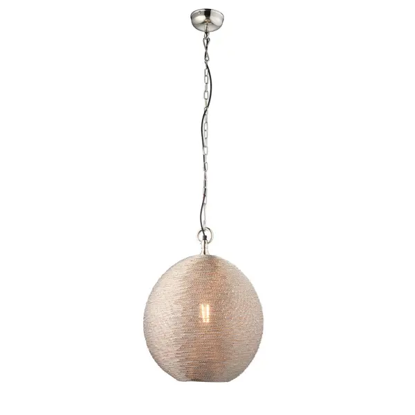 Asha Wire Pendant in Polished Nickel Finish