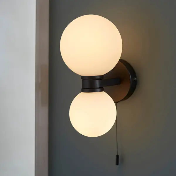 Pulsa Matt Black Wall Light