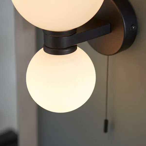 Pulsa Matt Black Wall Light