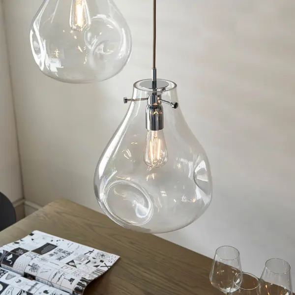 Utopia Glass Pendant with Dimpled Finish