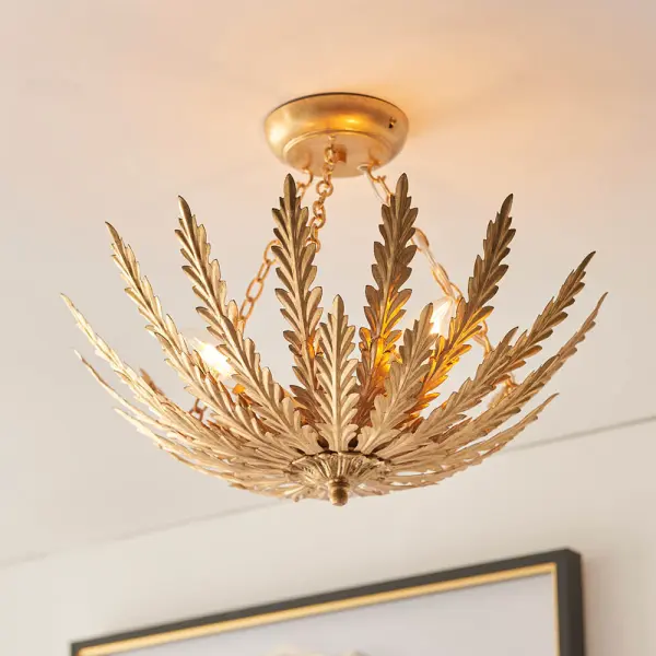 Delphine Gold Leaf Flush Fitting