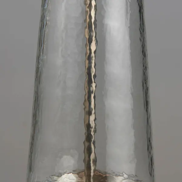 Winslet Hammered Glass Table Lamp C/W Grey Shade