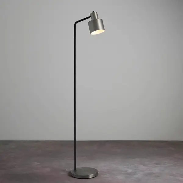 Mayfield Brushed Silver Floor Lamp
