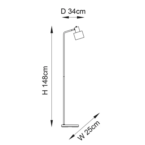 Mayfield Brushed Silver Floor Lamp