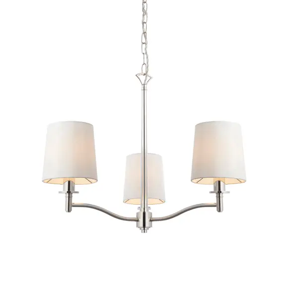 Ortona 3 Light Bright Nickel Pendant
