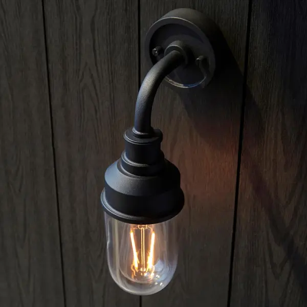 Modern Black Outdoor Wall Light IP44