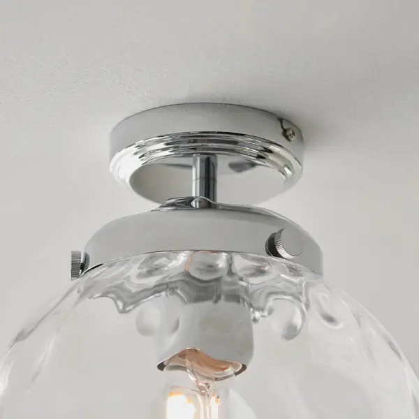 Elston Flush Light in Chrome IP44