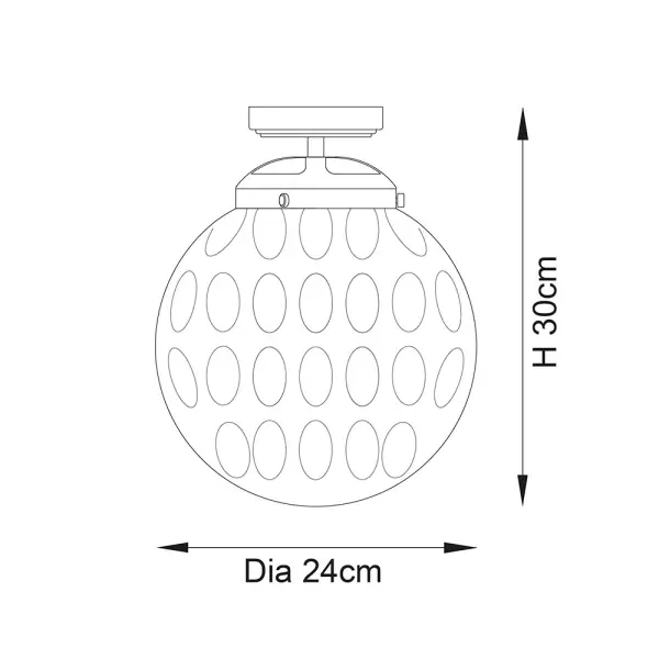 Elston Flush Light in Chrome IP44