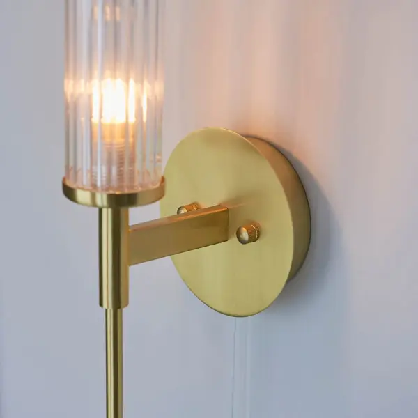 Talo Satin Brass Wall Light IP44