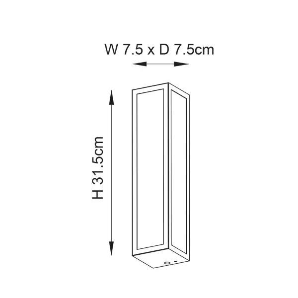 Newham 2 Light Chrome Wall Light & Ribbed Glass IP44