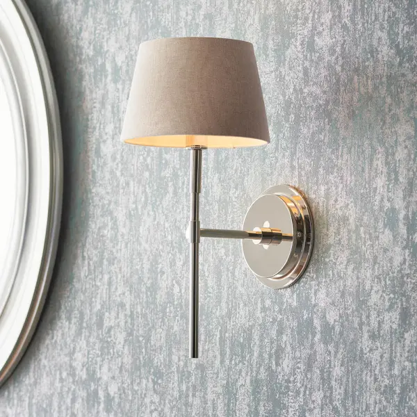 Rennes Wall Fitting in Bright Nickel Bracket Only