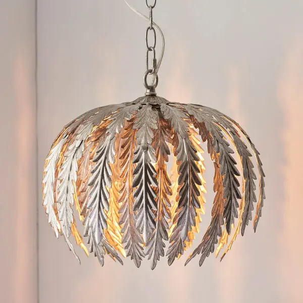 Delphine Single Silver Leaf  Pendant