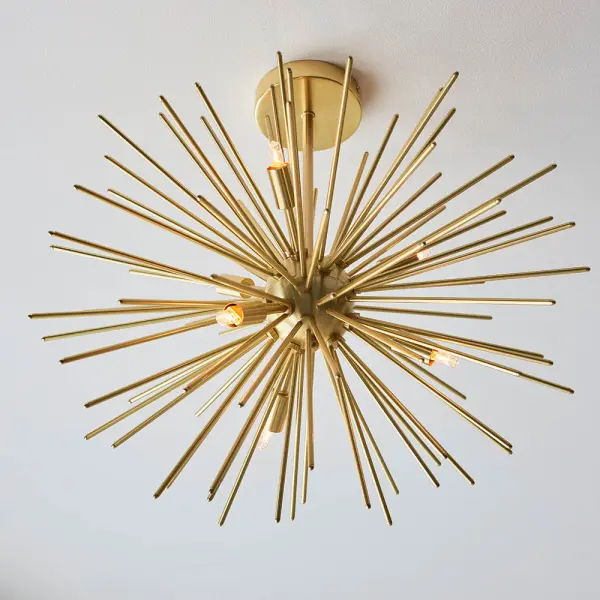 Orta 6 Light Semi Flush in Gold