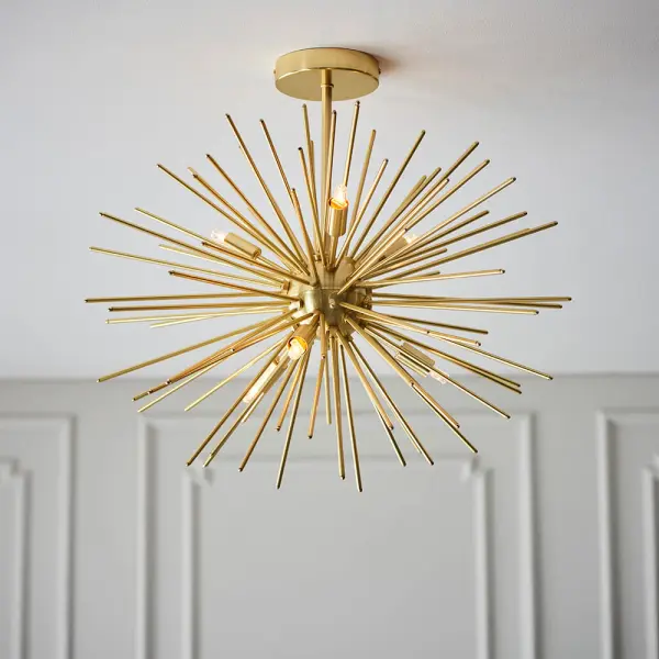 Orta 6 Light Semi Flush in Gold