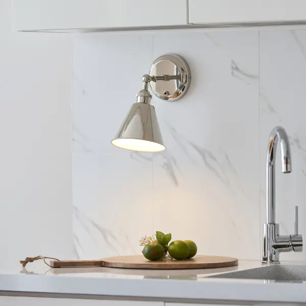 Hal Nickel Wall Light