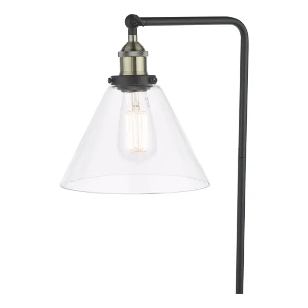 Ray Antique Brass & Glass Floor Lamp