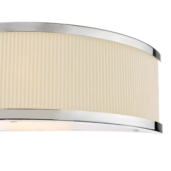 Alvaro Polished Chrome Wall Light C/W Ivory Shade