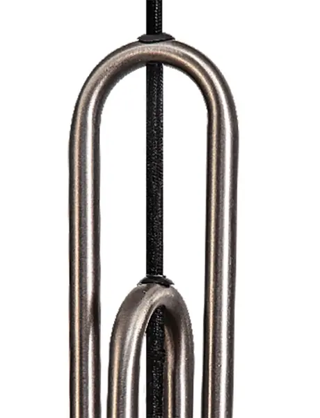 Meel 3 Light Antique Silver Bar Pendant