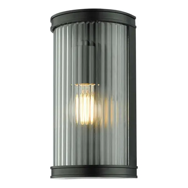 Anund Bathroom Wall Light in Matt Black IP44