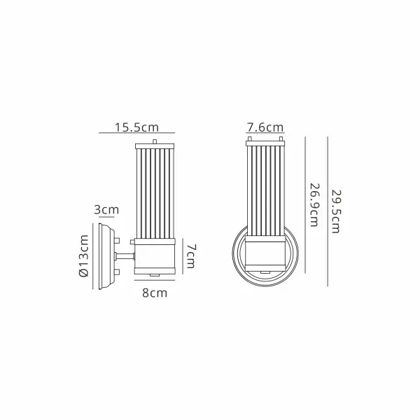 Appeal Single Wall Light in Bronze IP44