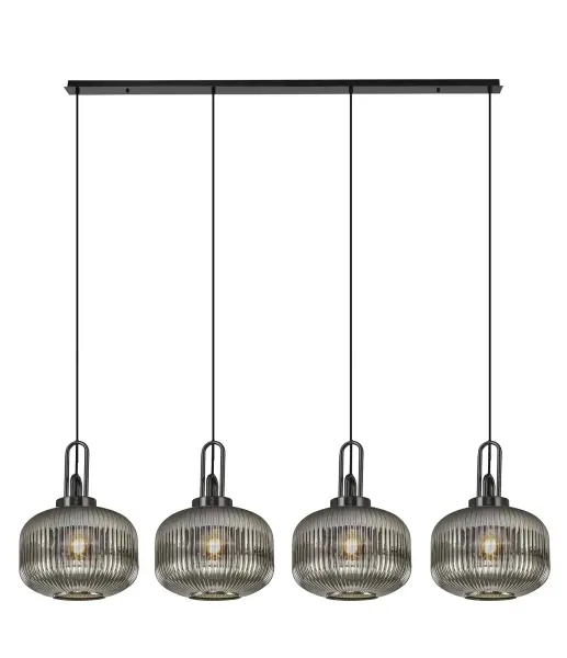 Meel 4 Light Black Chrome Bar Pendant