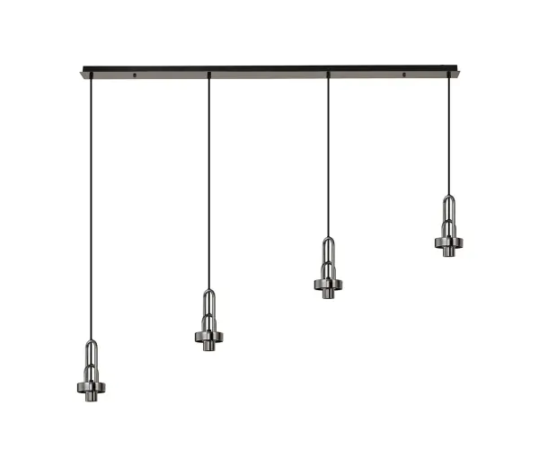 Meel 4 Light Black Chrome Bar Pendant