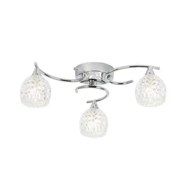 Boyer 3 Light Chrome Semi Flush