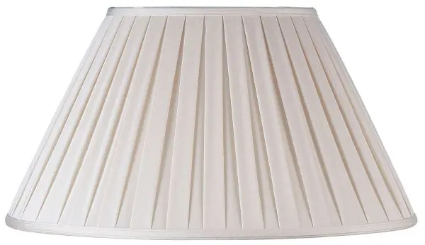 Endon Lighting CARLA-18 Carla 18 Cream Box Pleat Shade | outsidelight.co.uk