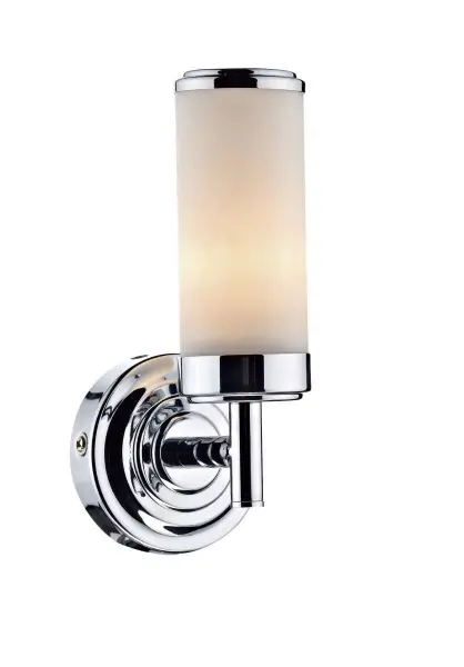 Century Single Polished Chrome Bathroom Wall Light IP44
