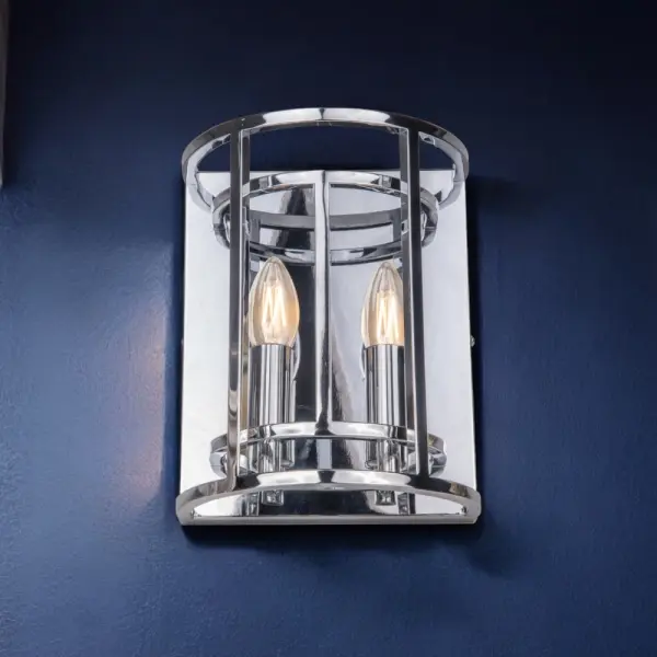 Chester 2 Light Wall Fitting in Polished Chrome