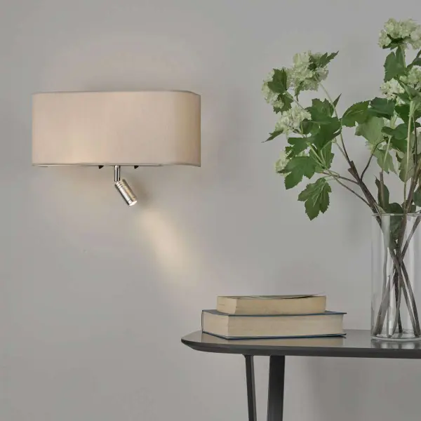Ronda 3 Light Wall Light Ivory With LED Reading Light