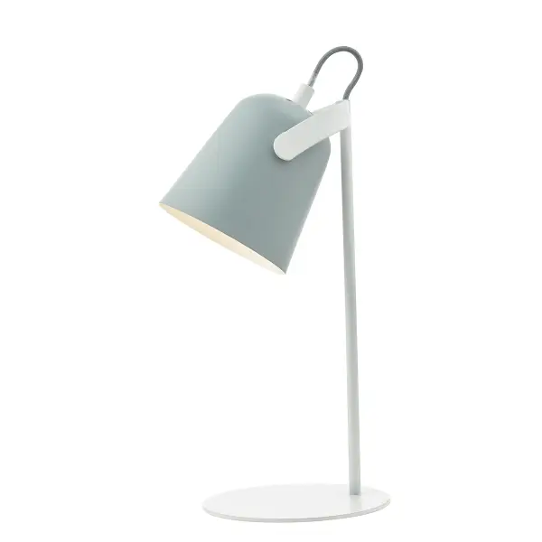 Effie Table Lamp Soft Matt Grey and White