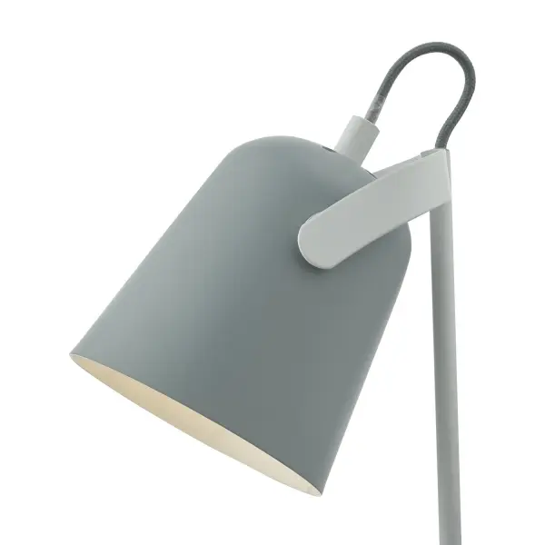 Effie Table Lamp Soft Matt Grey and White