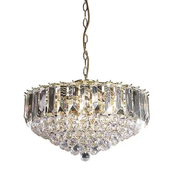 Fargo 6 Light Brass Pendant