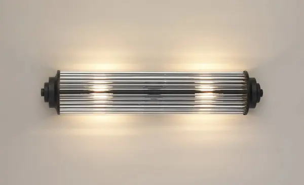 Appeal Large Flush Wall Light in Satin Black IP44