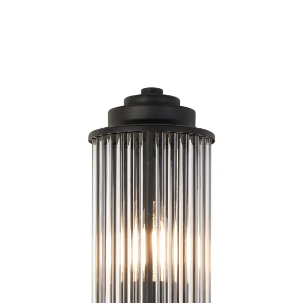 Appeal Large Flush Wall Light in Satin Black IP44