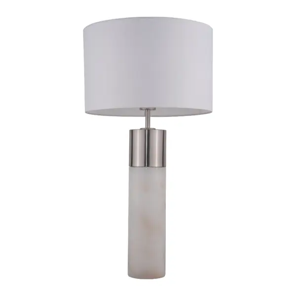 Freya Satin Chrome Table Lamp C/W Shade