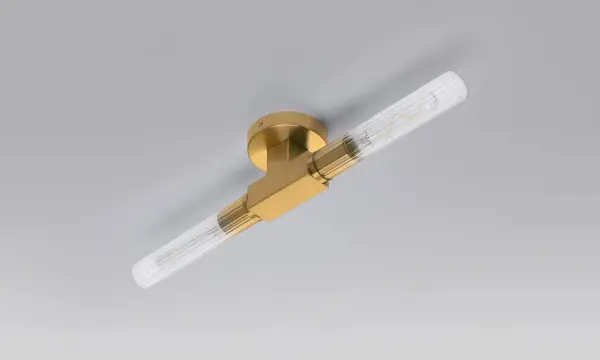 Dee Double Gold Bathroom Light Wall or Ceiling IP44