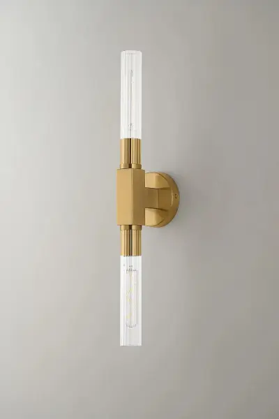 Dee Double Gold Bathroom Light Wall or Ceiling IP44