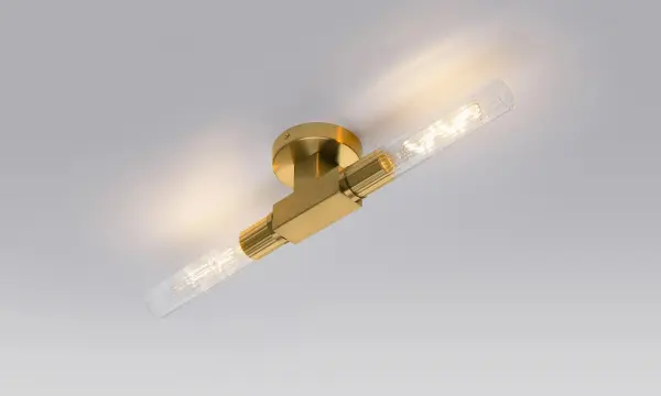 Dee Double Gold Bathroom Light Wall or Ceiling IP44